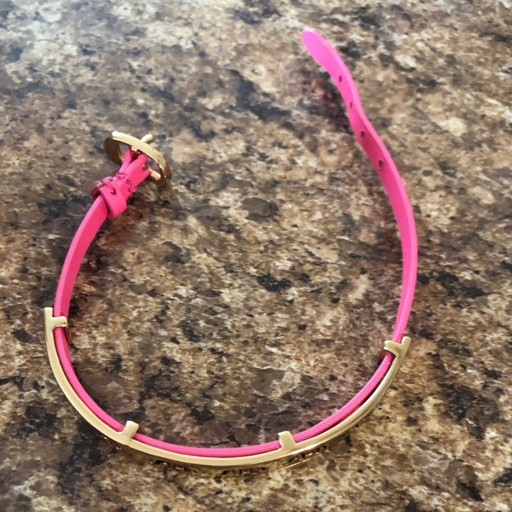 Stella & Dot Hot Pink Elephant Bracelet